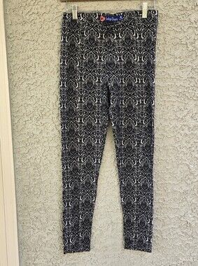 Indigo Poppy Black & White Printed  Leggings